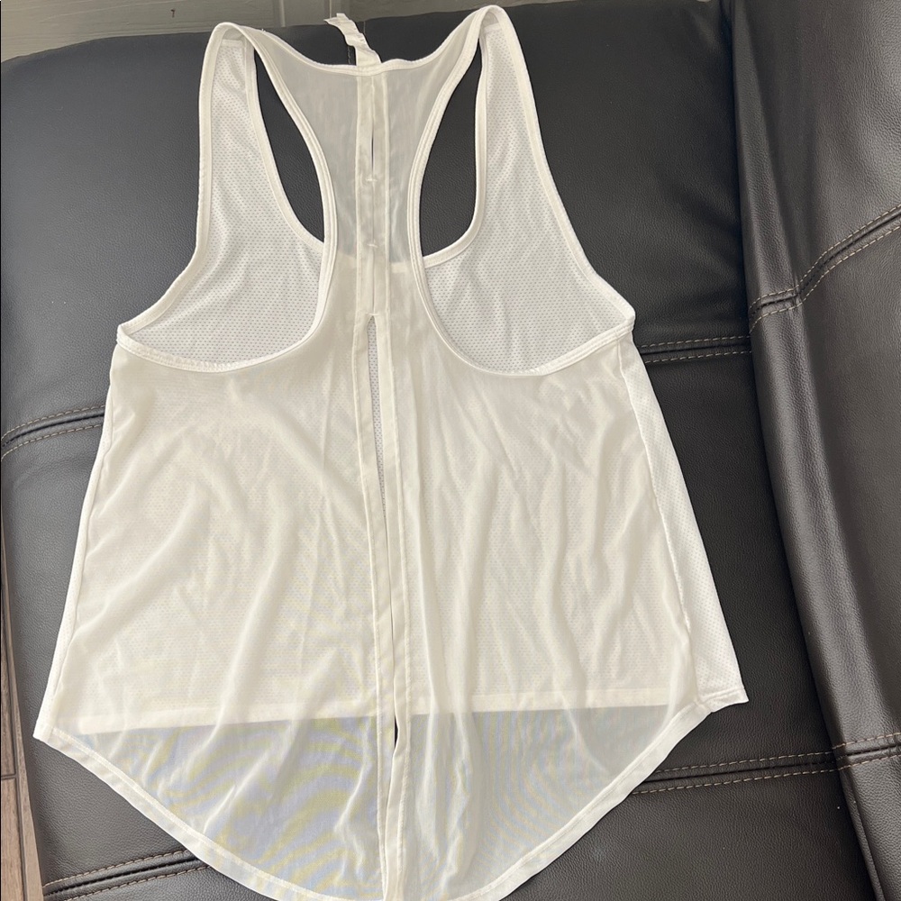 White Fabletics Racerback Tank Top - Picture 4 of 4